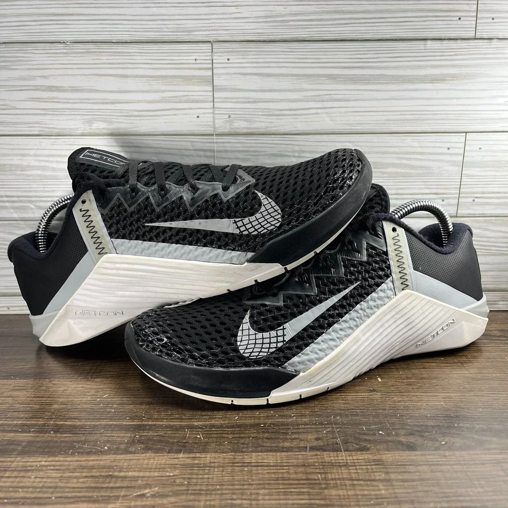 Nike Metcon 6 Men's Black White Shoes - Men's Size 8.5